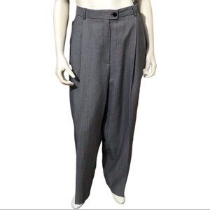 Evan Picone Navy | White Front Pleated Career Trouser Pants Sz-18W